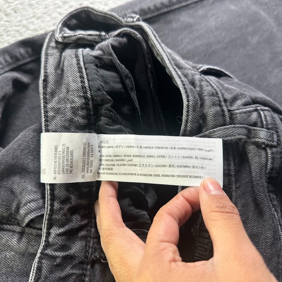 Vintage Hollister Jeans Women 7 Black Cotton Denim Straight Dad Stretch Hi-Rise - Picture 5 of 11